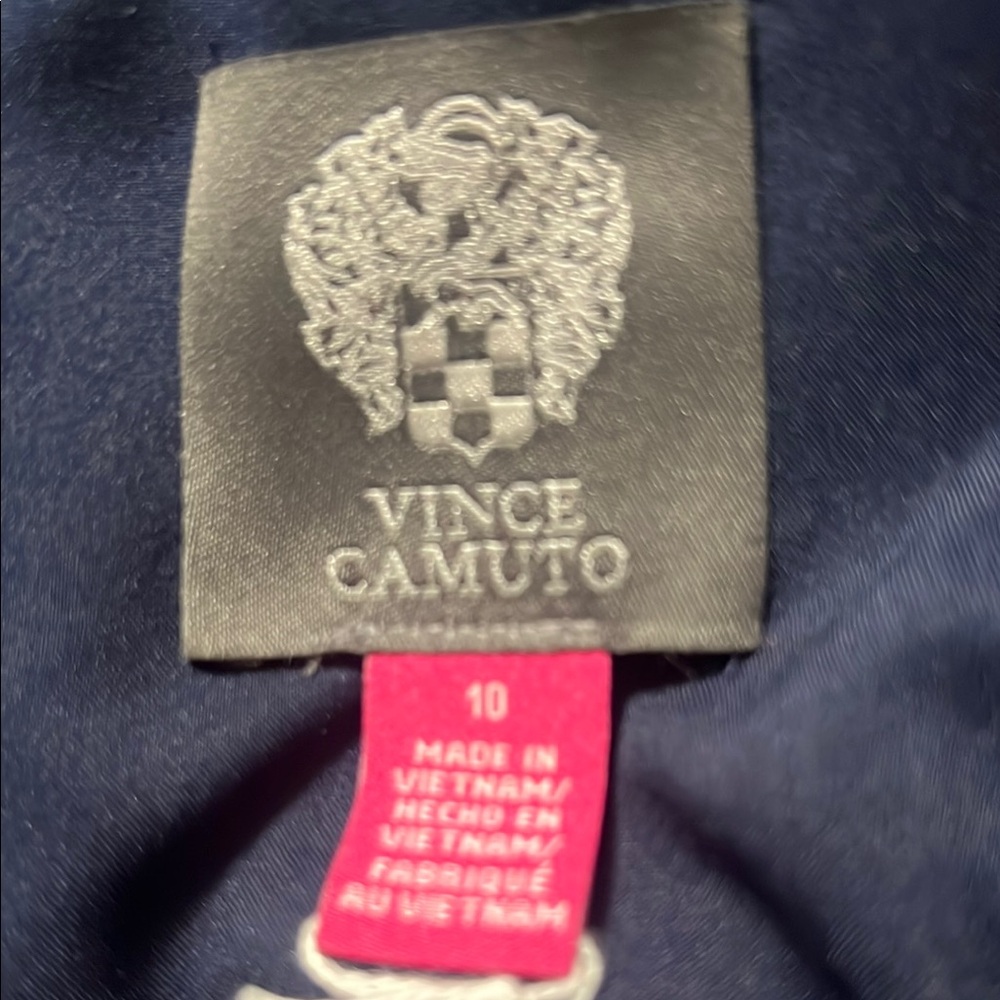 Vince Camuto Blue Midi Sheath Dress with Crew Neck - Picture 9 of 13
